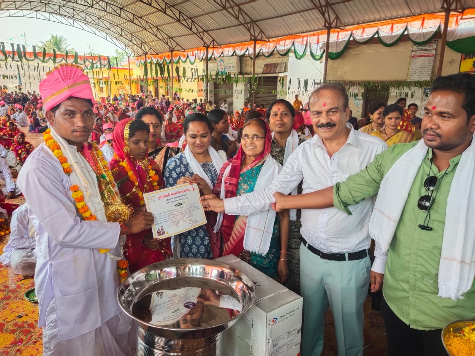मुख्यमंत्री कन्या विवाह योजनांतर्गत 75 जोड़ों का विवाह सम्पन्न