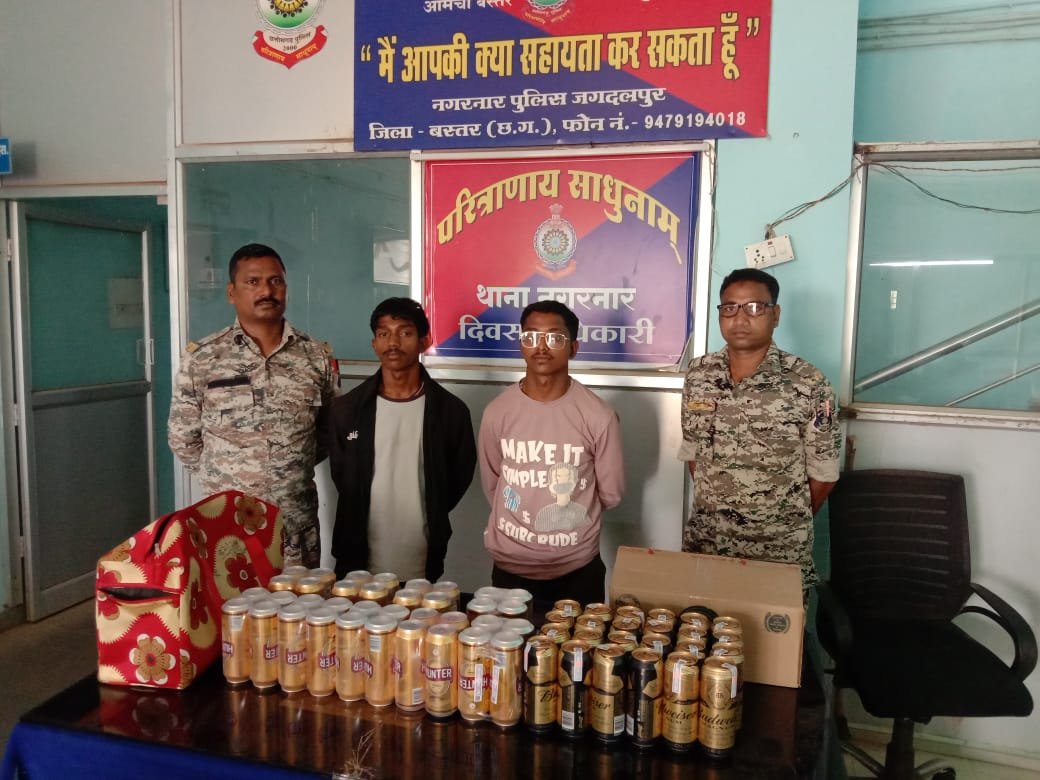 अवैध रूप से शराब परिवहन करते दो आरोपी पुलिस के हत्थे चढ़े
