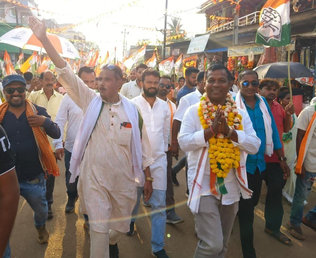कॉंग्रेस प्रत्याशियों ने निकली जनसंपर्क रैली में शामिल हुए शहर कॉंग्रेस अध्यक्ष