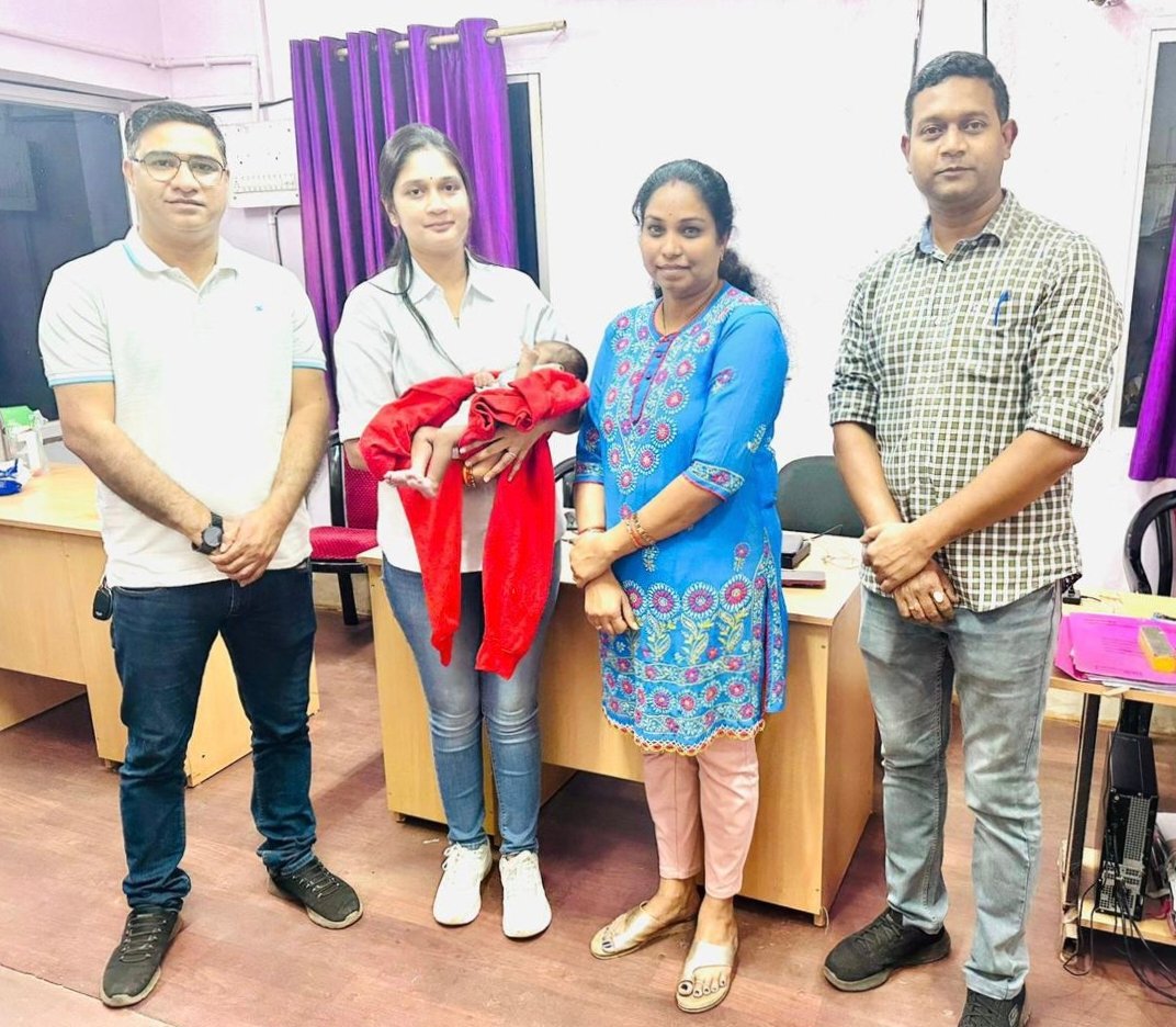 बचेली से अपहृत 18 दिन का बालक 4 घंटे के भीतर सकुशल मिला