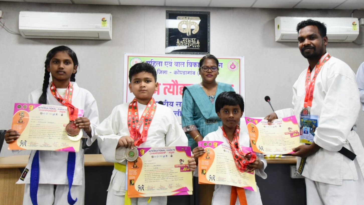अंतरराष्ट्रीय कराटे प्रतियोगिता में पदक जीतने वाले खिलाड़ियों को कलेक्टर ने दी शुभकामनाएं