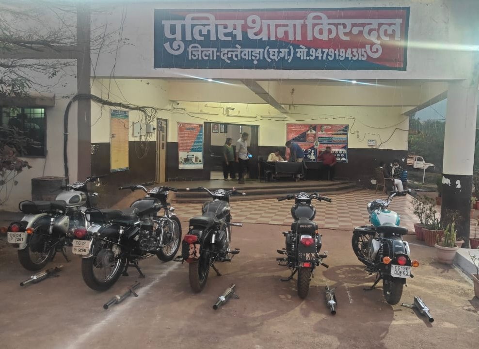 ध्वनि प्रदूषण करने वाले वाहन चालकों पर हुई चालानी कार्यवाही