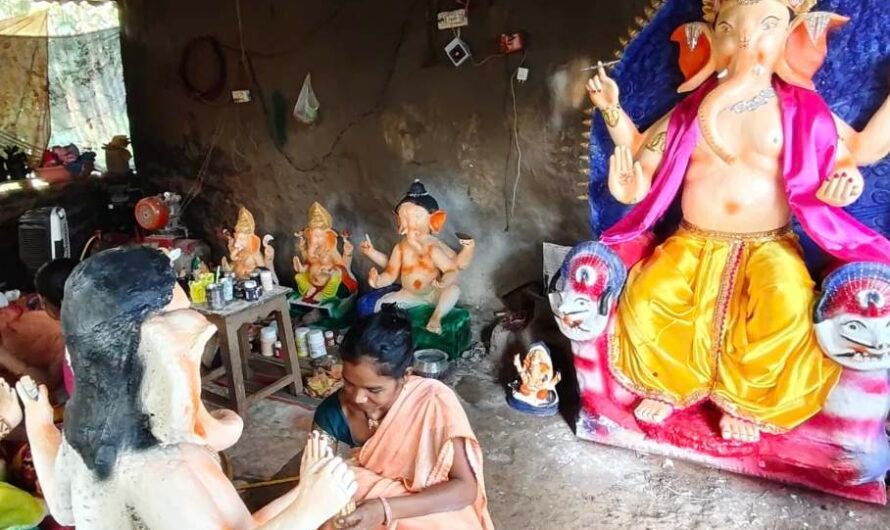 बस्तर की महिलाओं के हुनर का चला जादू, गणेश चतुर्थी पर मूर्तियां बनाकर चला रही आजीविका