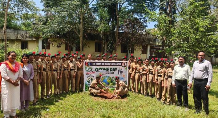 विश्व ओजोन दिवस पर एनसीसी कैडेटों ने किया वृक्षारोपण